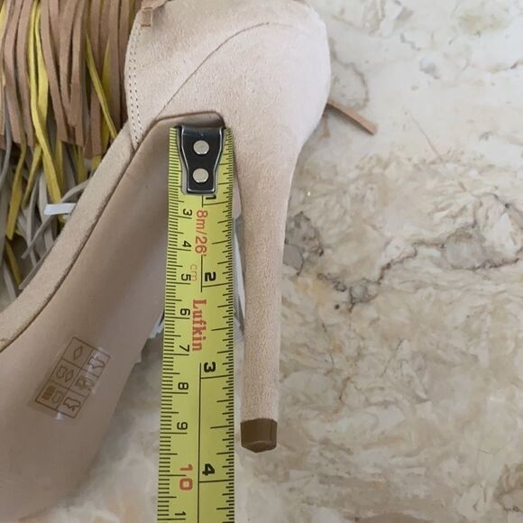 Aldo Leather Fringe Stiletto Bootie Sandals - Picture 9 of 11